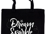 Сумка холщовая черная "Dream sparkle shine"